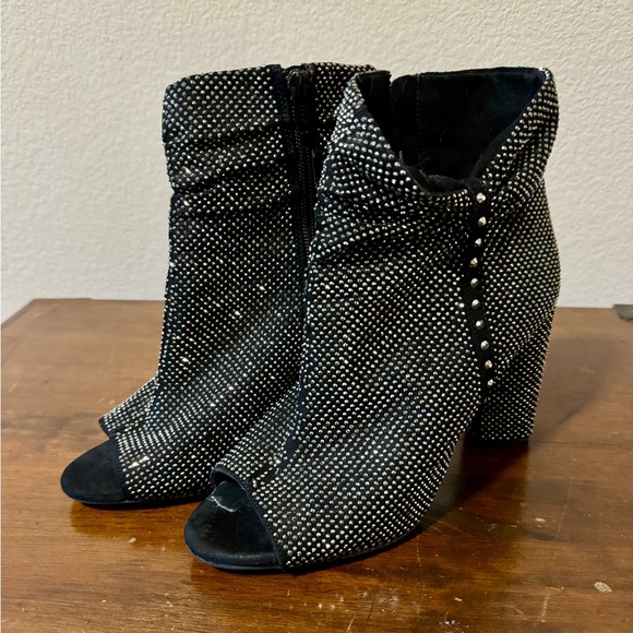 Gianni Bini Peep Toe Heeled Boot - Picture 1 of 7